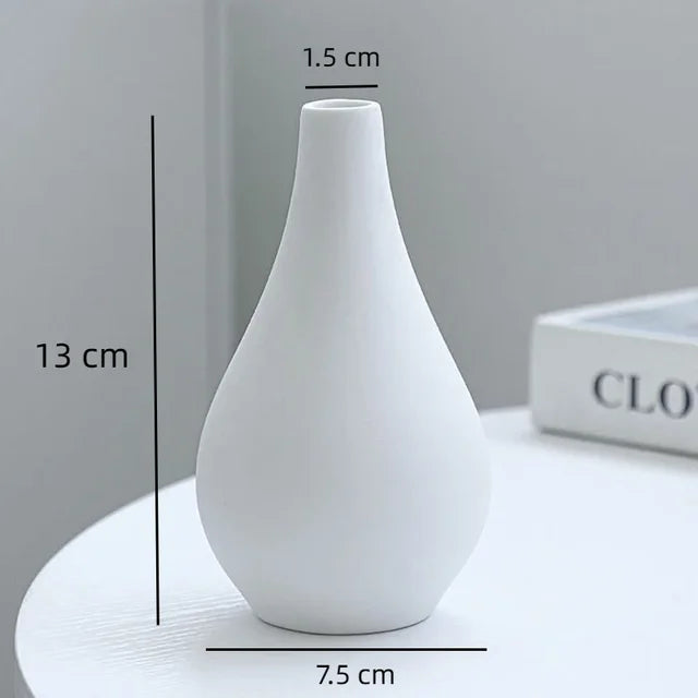 BABBO| Minimalist Small White Vase