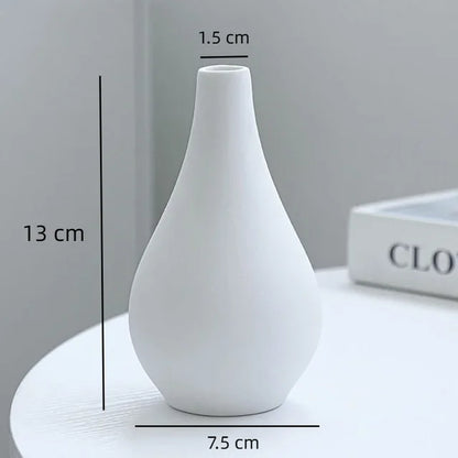 BABBO| Minimalist Small White Vase