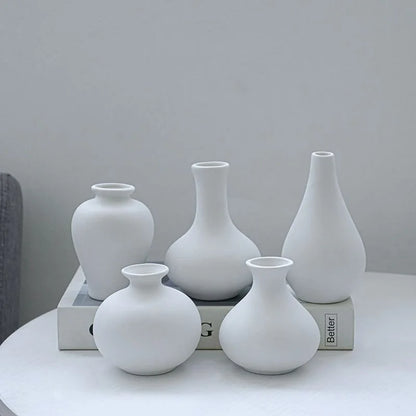BABBO| Minimalist Small White Vase