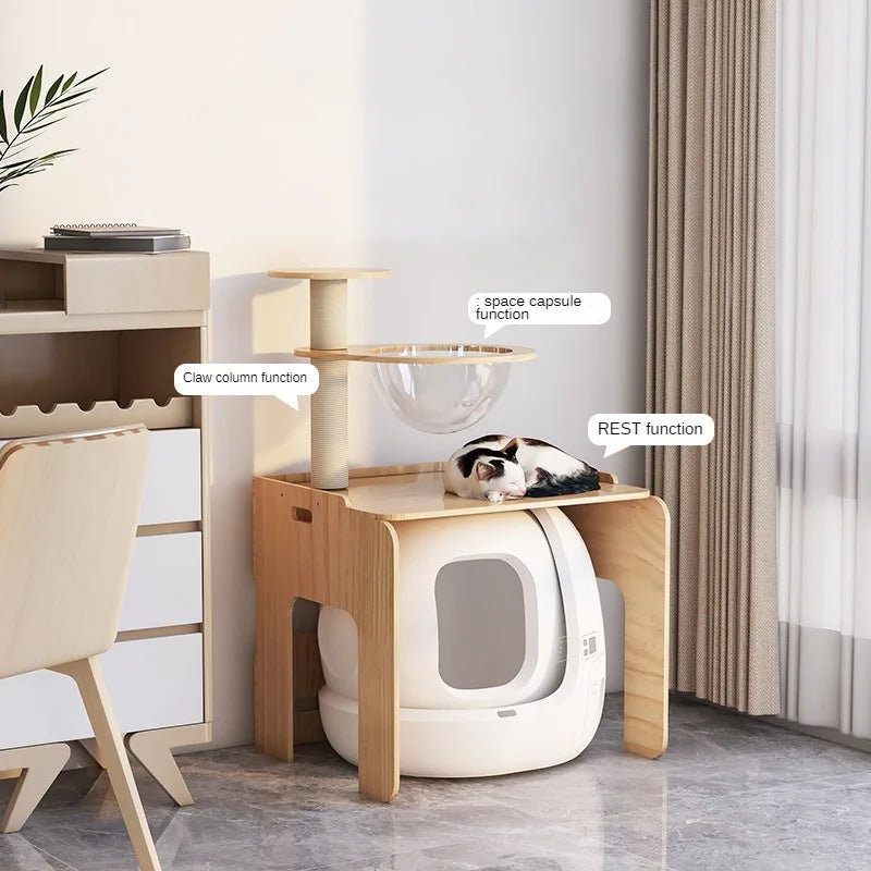 Wooden  Cat Villa Set