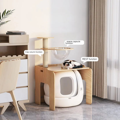 Wooden  Cat Villa Set