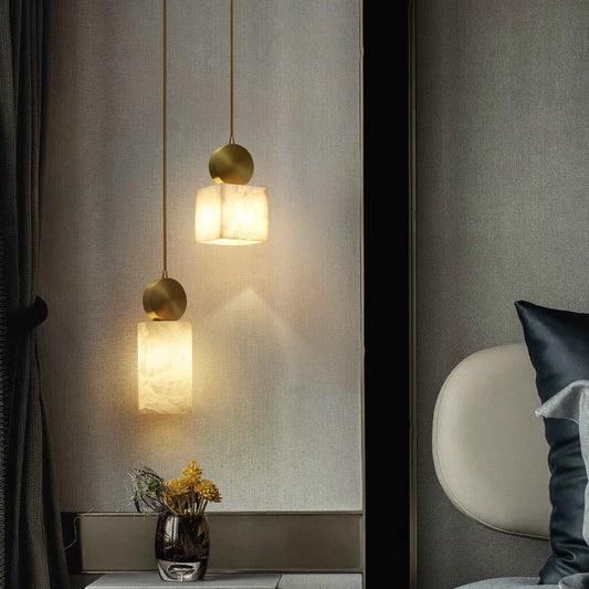 MOOON| Nordic Luxury Gold Copper Marble Chandelier