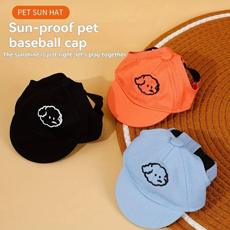 Adjustable Cartoon Embroidered Pet Sun Hat