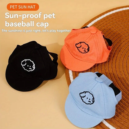 Adjustable Cartoon Embroidered Pet Sun Hat