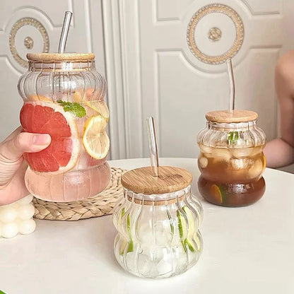 CRYSTI| Transparent Glass with lid
