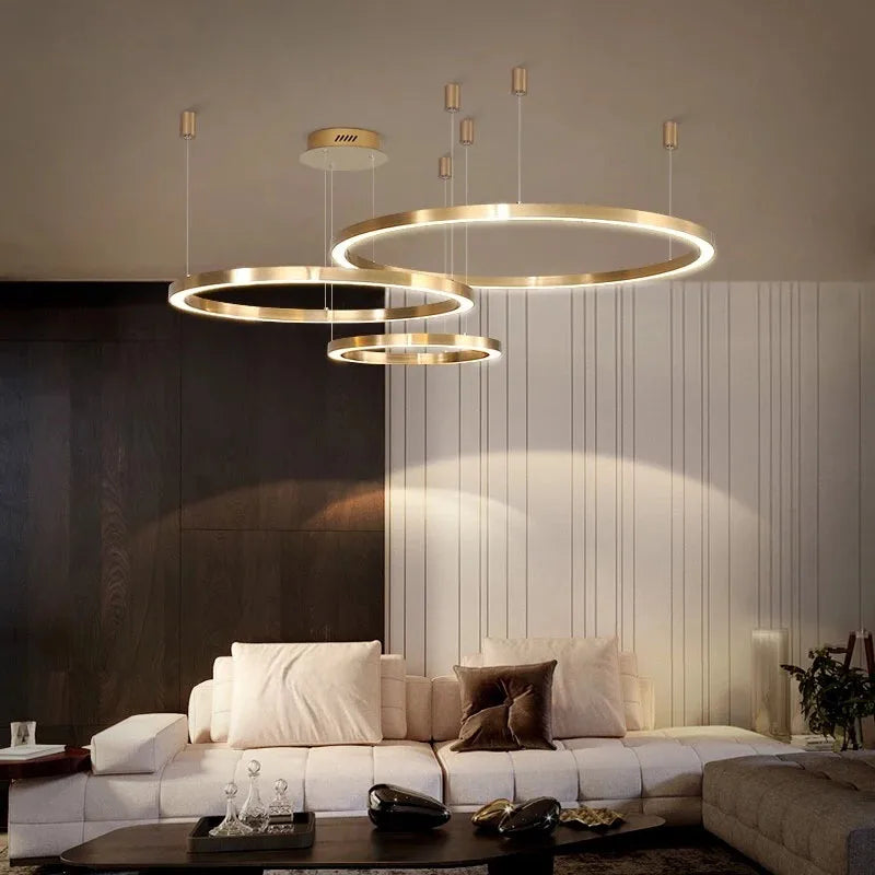 TRI| Golden Crystal Chandelier
