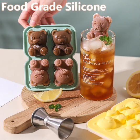 BOFYI| Cute Teddy Bear Ice Cube Mold