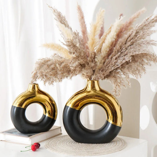 MEYHAO| Modern Ceramic Circle Vase