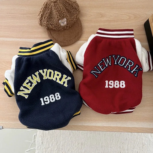 Winter Baseball Jacket for Small Pets