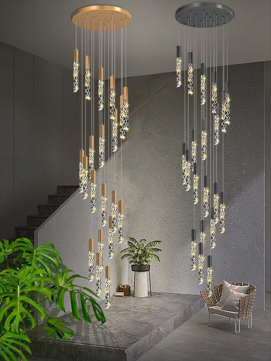 MKLB| Crystal Staircase Chandelier