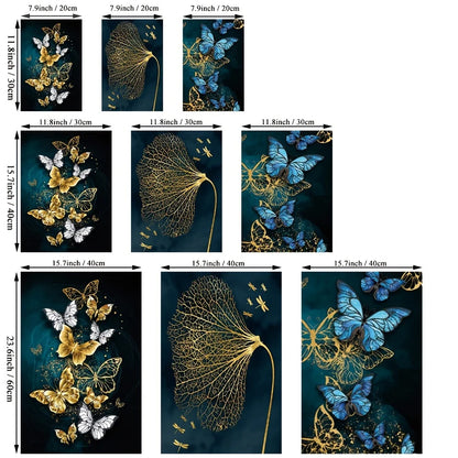 MARGHOO| 3pcs Butterfly Canvas Paintings