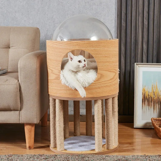 Transparent Space Capsule Cat Nest