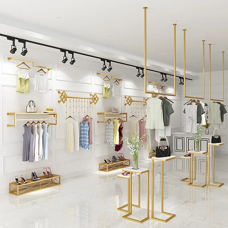JOLIETTE| Gold Metal Clothes Racks & Wardrobe