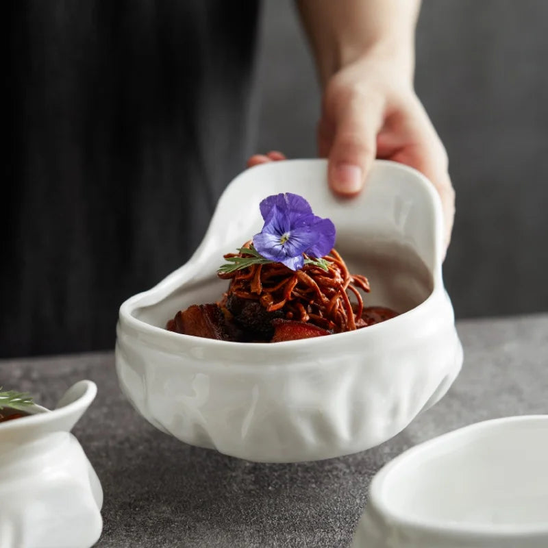 FOND| White Hat Shaped Ceramic Bowl