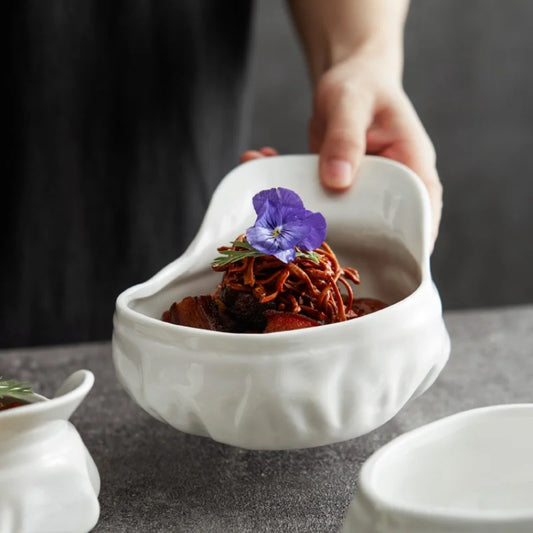 FOND| White Hat Shaped Ceramic Bowl