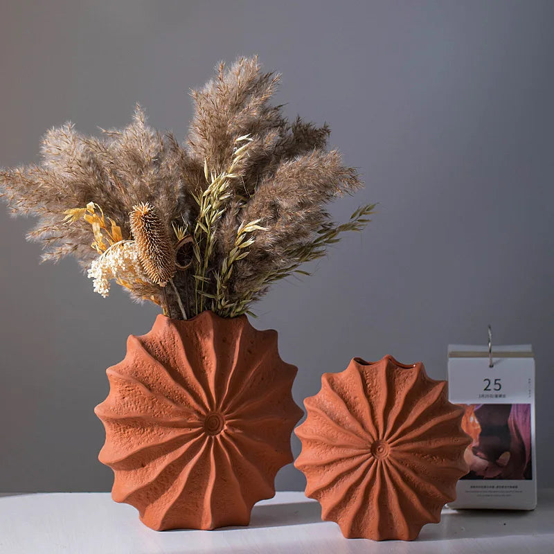 NEYIFT| Red Ceramic Vase