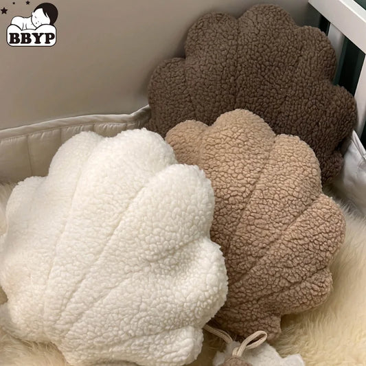 KROFFEN| Cute Plush Shell Shape Pillow