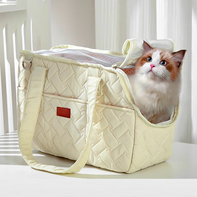 Soft-Sided Crossbody Travel Bag for Pets