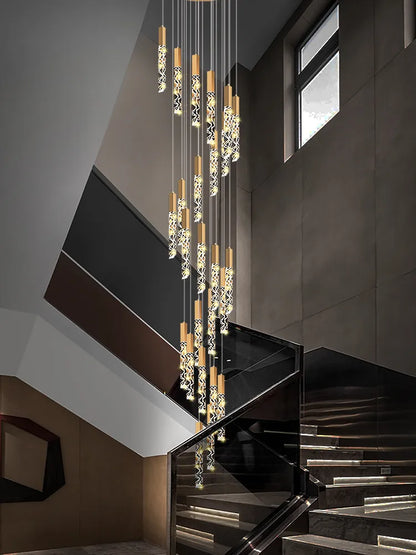 MKLB| Crystal Staircase Chandelier