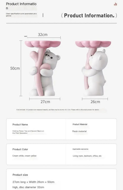 HEIIDI| Cartoon Bear Shaped Side Table