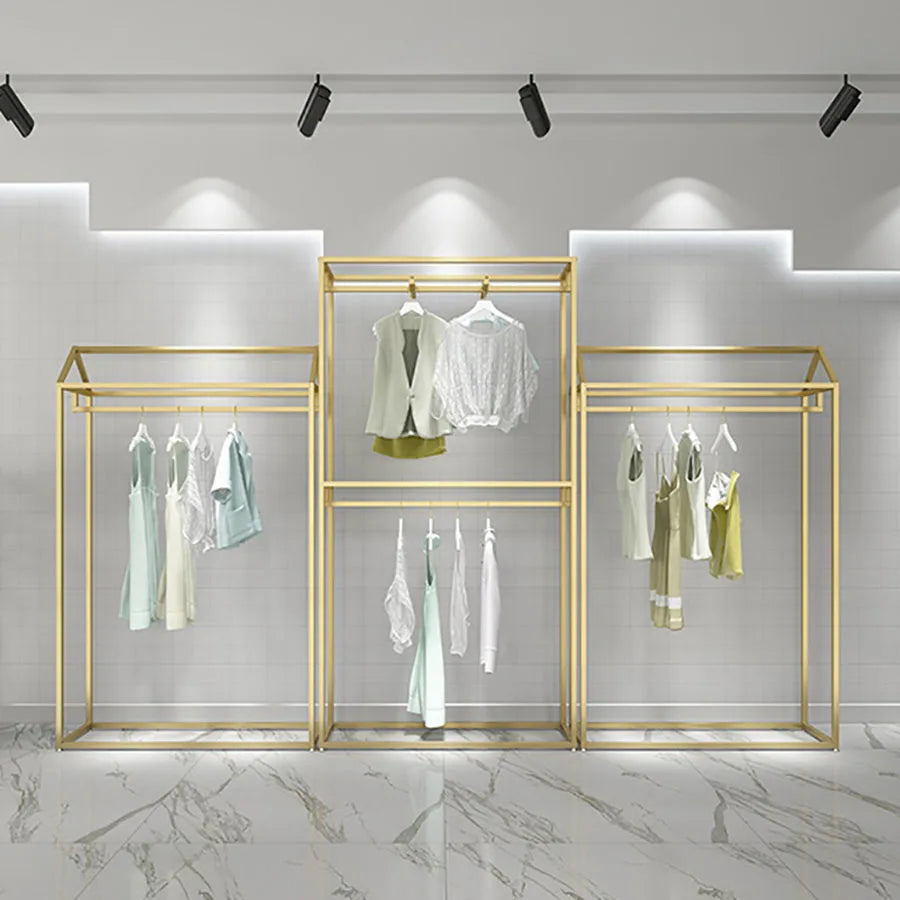 BAMBOO| Golden Clothes Rack & Wardrobe