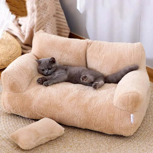 Plush Cat & Dog Bed Sofa