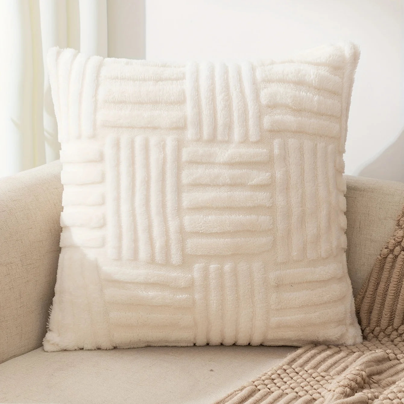 JANVYER| Bohemian Snowflake Velvet Throw Pillow Cover
