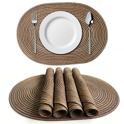 BH| Braided Oval Table Mat