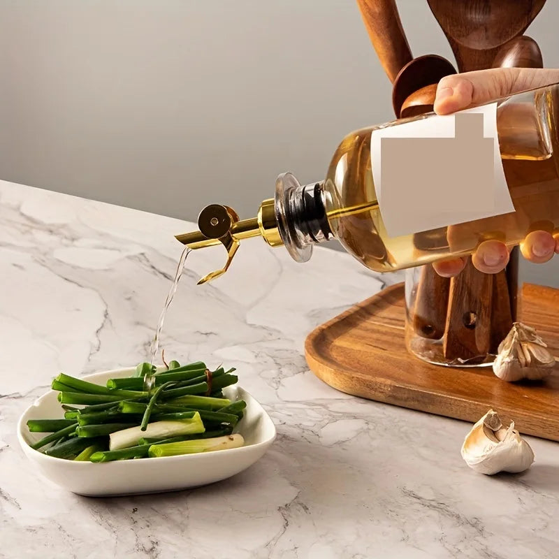 SPONEY| 1PC Glass Oil Dispenser Bottle