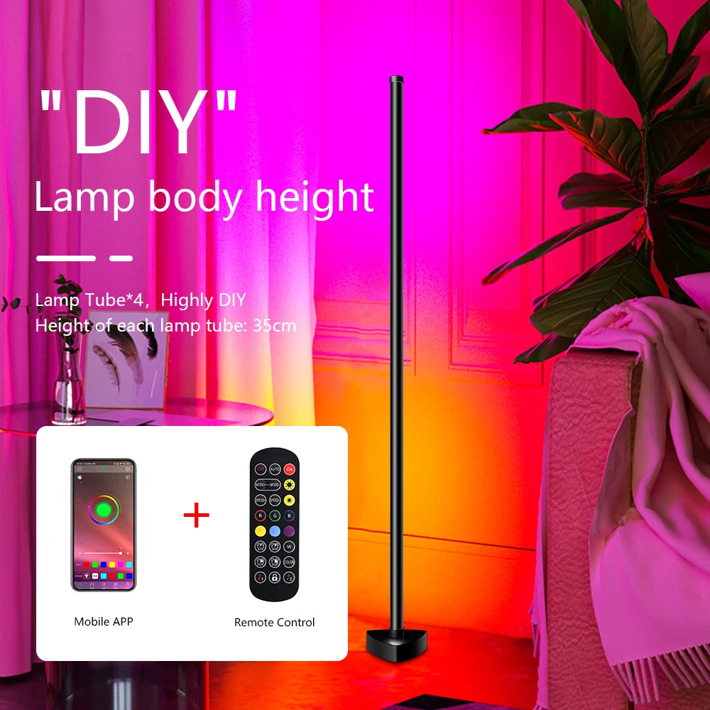 PICT| 141cm RGB Bluetooth floor to ceiling LED Lamp