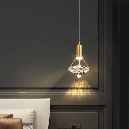 MKLB| Gold Copper Crystal Chandelier