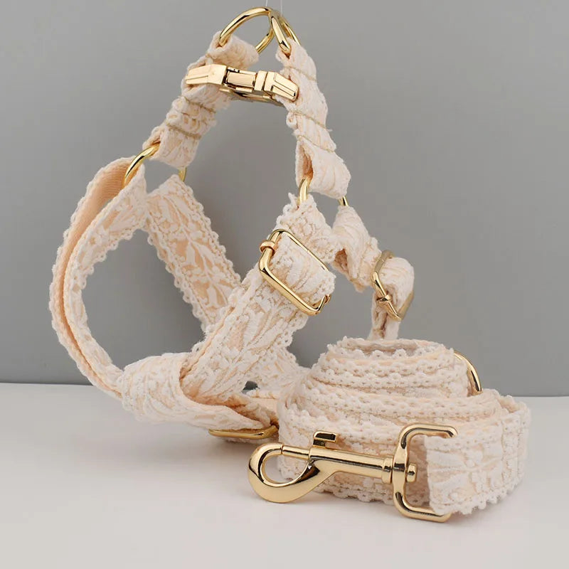White Lace Pet Harness