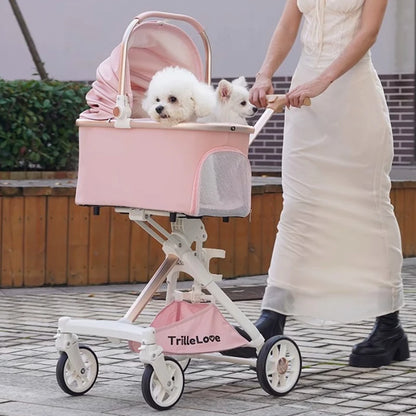PU leather Pet Stroller