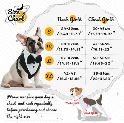 Puppy Tuxedo Harness with Bow Tie