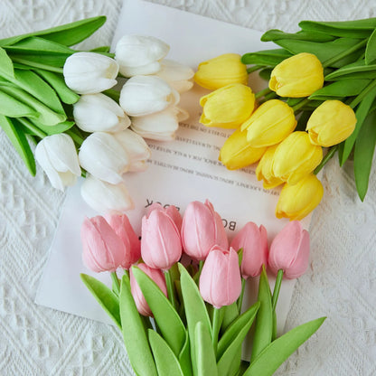KORTIYA| 10PCS Artificial Tulip Flowers Bouquet