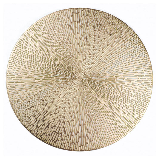 MALN| Round  Gold Metallic Placemats Set