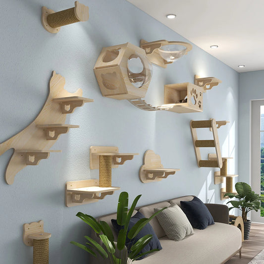 Wall-Mounted Cat Tree Set