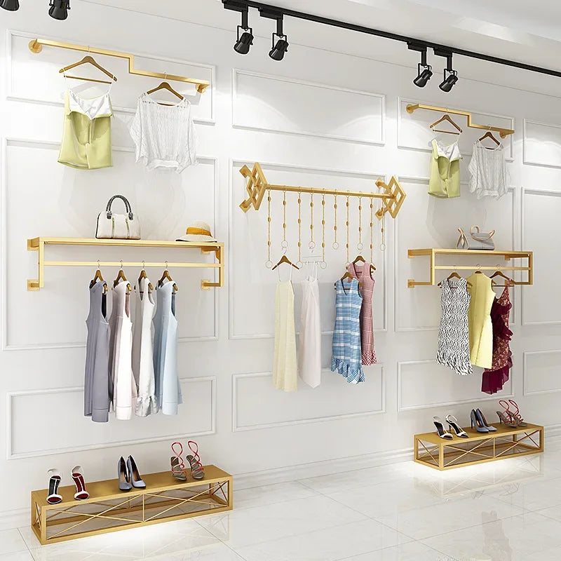 JOLIETTE| Gold Metal Clothes Racks & Wardrobe