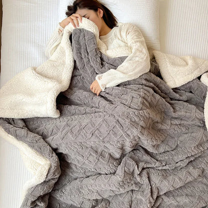 LINYA| Soft Woolen Throw Blanket