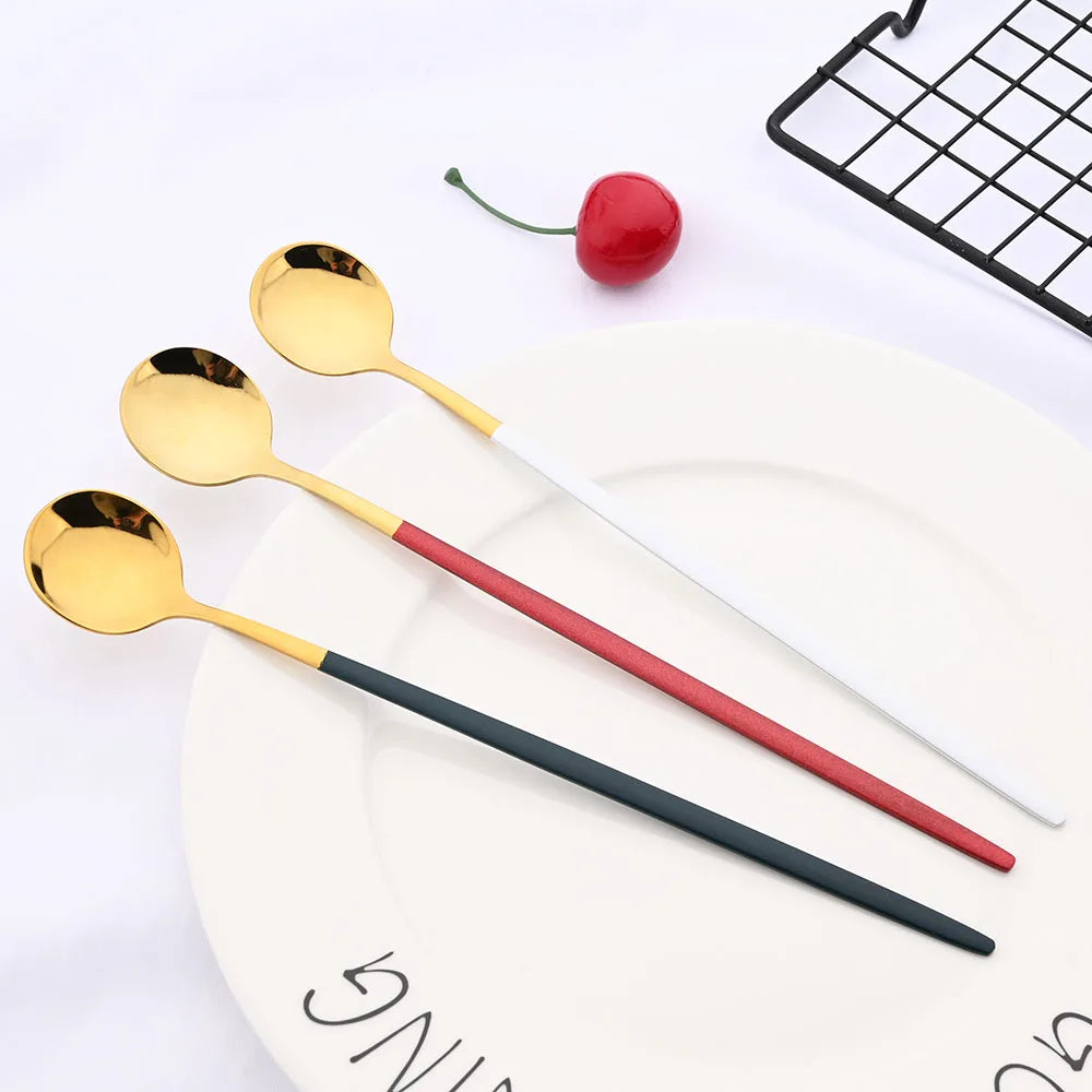 CUOTEY| 6Pcs Coffee Spoon Cutlery Set