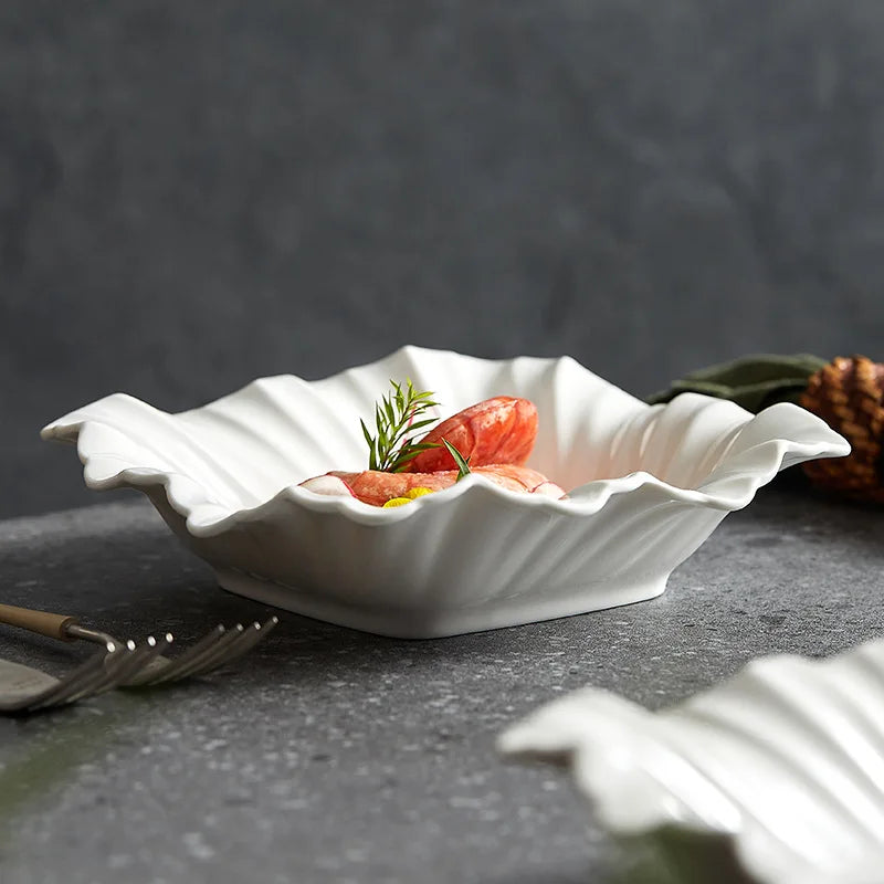 STIGM| White Ceramic salad bowl