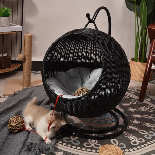 Hanging Basket Bed with Cooling Mat for Cats & Dogs