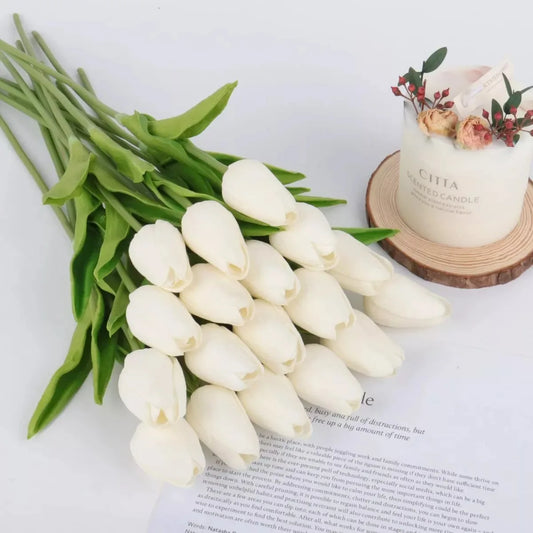 KORTIYA| 20PCS Artificial Tulips