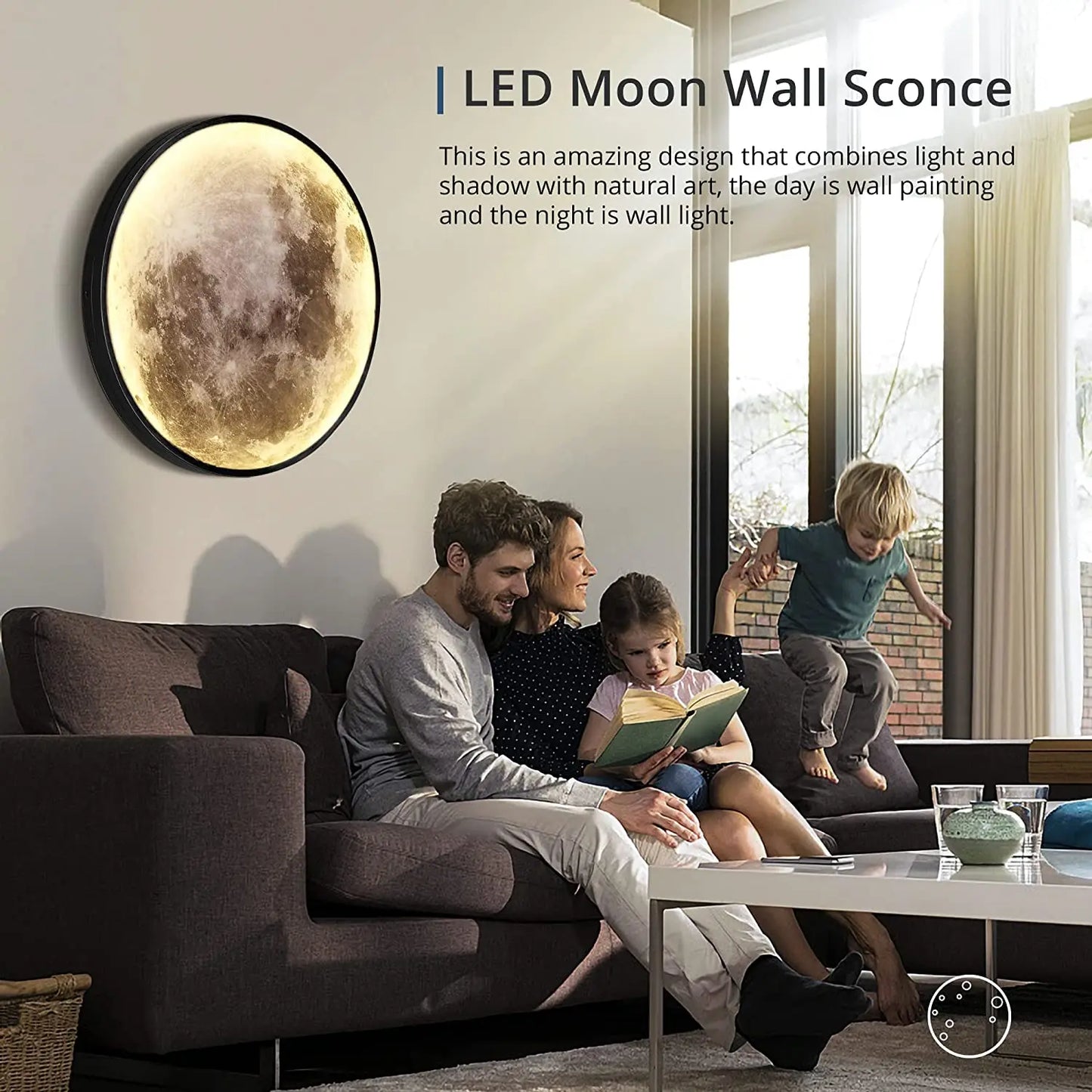 COOPER| Applique murale moderne à LED en forme de lune