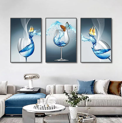 FLIEQ| Abstract Wineglass Canvas Prints