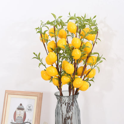 MURALD| 60cm Artificial Lemon Fruit Tree Branch