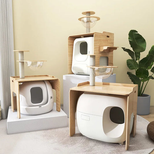 Wooden  Cat Villa Set