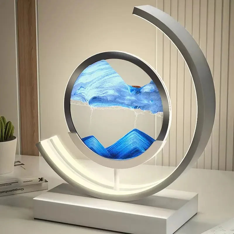 CHEXTER| LED Moving Sand Art Table Lamp