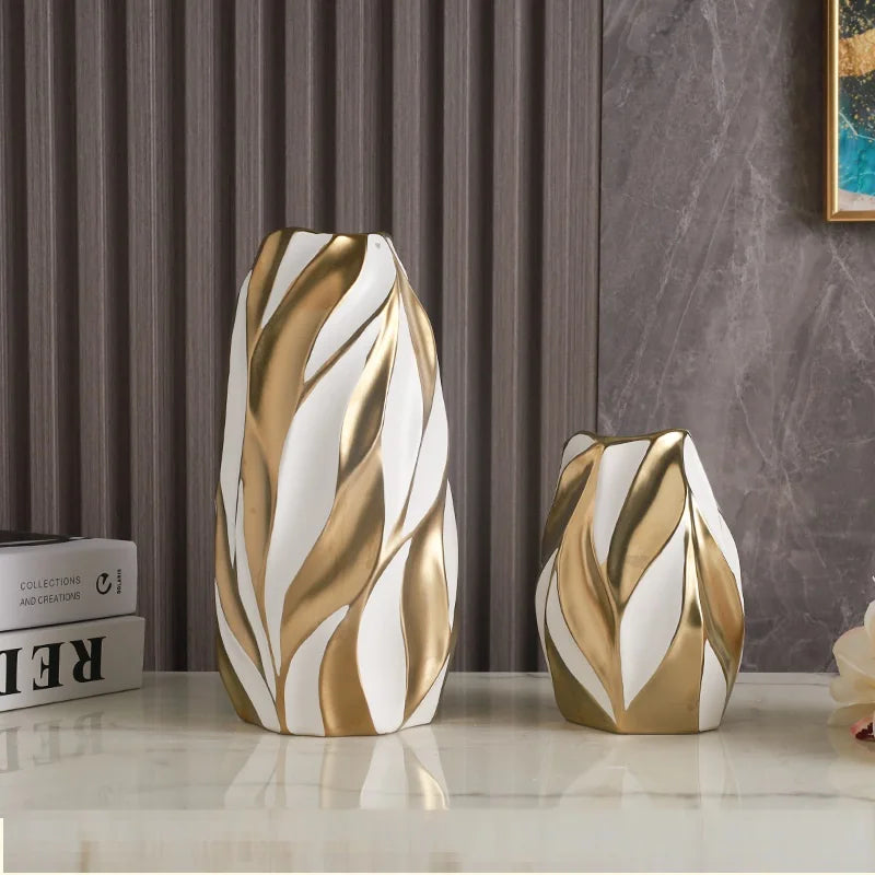 BYYOR| Gold Painted Ceramic vase