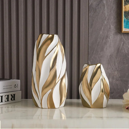 BYYOR| Gold Painted Ceramic vase